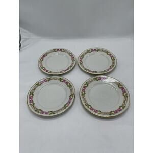 Limoges Wm. Guerin & Co France Bread Plates Dessert Plate Set of 4 Vintage‎
